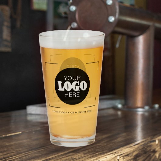 Logo und Text personalisiertes Bier Glas