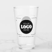 Logo und Text personalisiertes Bier Glas (Rückseite)