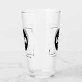 Logo und Text personalisiertes Bier Glas (Links)