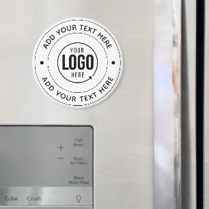 🧲 Logo und Text Personalisiertes Branding Magnet