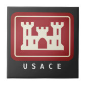 Logo und Text von USACE Fliese (Vorderseite)