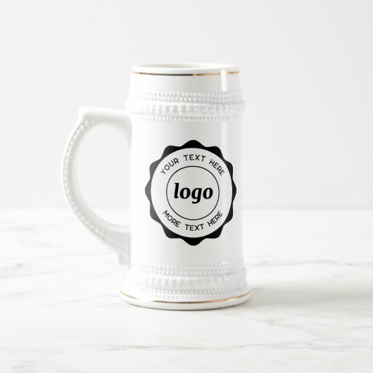 Logo- und Text-Werbemarken Bierglas (Links)