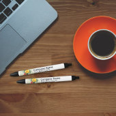 Logo und Textvorlage der Werbefirma Kugelschreiber