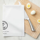 Logo- und Textwerbung für das Branding von Unterne Geschirrtuch (Viertel Falte)