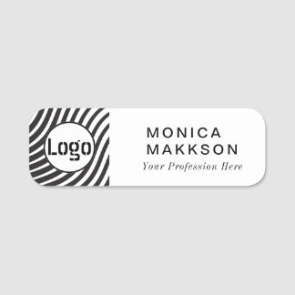 Logo- und Titel-Name-Tag Namensschild