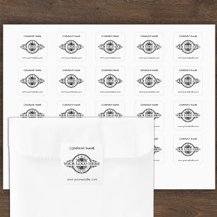 Logo und Website-spezifische Aufkleber für das wei