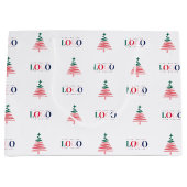 Logo und Weihnachtsbaum für kundenspezifische Unte Große Geschenktüte (Vorderseite)