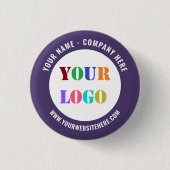 Logo und Werbetaste für benutzerdefinierte Unterne Button (Vorderseite)