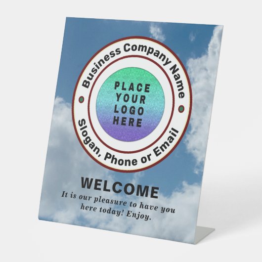 Logo-Unternehmen Beruflich Sockelschild (Vorderseite)