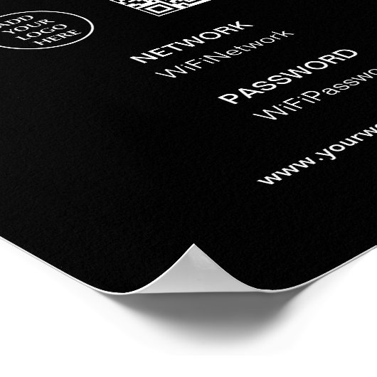 Logo-Unternehmen Corporate Scan Connect WiFi Poster (Ecke)