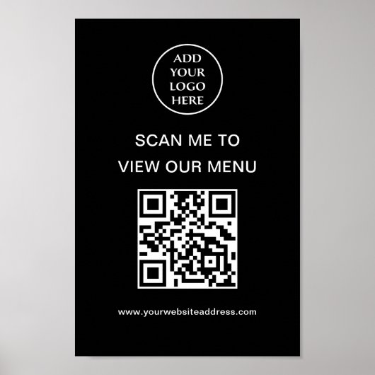 Logo-Unternehmen Corporate Scan Me View Poster (Vorne)