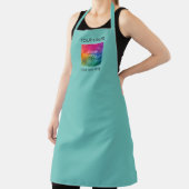 Logo-Unternehmen hier Vorlage Aquamarin hochladen Schürze (InSitu)