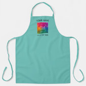 Logo-Unternehmen hier Vorlage Aquamarin hochladen Schürze (Vorderseite)