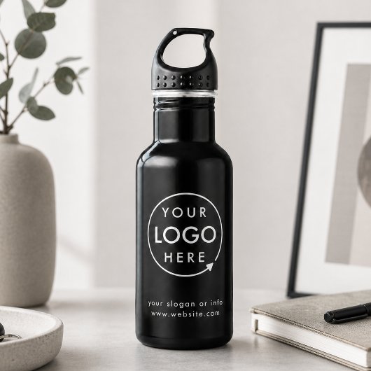 Logo | Unternehmen Minimalistisch Edelstahlflasche