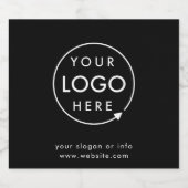 Logo | Unternehmen Minimalistisch Schaumweinetikett (Einzelnes Label)
