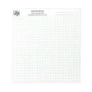 Logo Unternehmen Notiz Grün Einfach Gitter Grafik  Notizblock