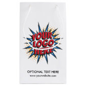 Logo-Upload benutzerdefiniertes Geschäftspapier Kleine Geschenktüte (Rückseite)