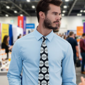 Logo Upload Custom Business Black Neck Tie Krawatte