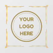 Logo-Upload Firmenlogo Eigenes Gold Fensteraufkleber (Blatt)