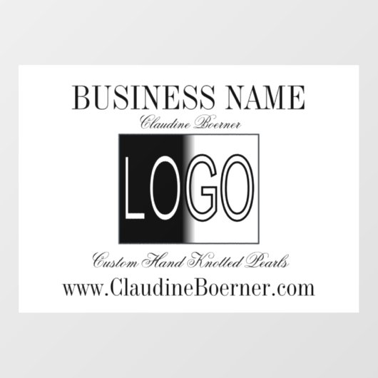 Logo-Upload für benutzerdefinierbare Handbücher fü Fensteraufkleber (Blatt)