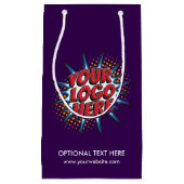 Logo-Upload für Lila Business Kleine Geschenktüte (Vorderseite)