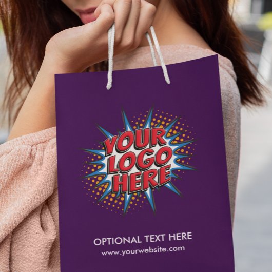 Logo-Upload für Lila Business Kleine Geschenktüte