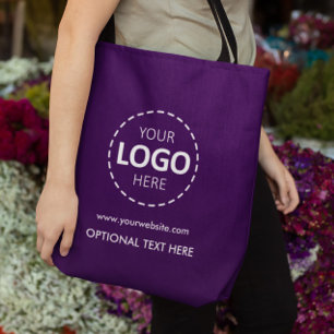 Logo-Upload Marketing Lila Totbeutel Tasche