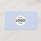 Logo Upload Modern Einfach Termin Blau Visitenkarte (Vorderseite)