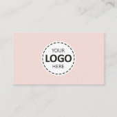 Logo Upload Modern Einfach Termin Blush Visitenkarte (Vorderseite)