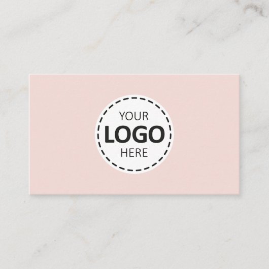 Logo Upload Modern Simple Appointment Blush Visitenkarte (Vorderseite)