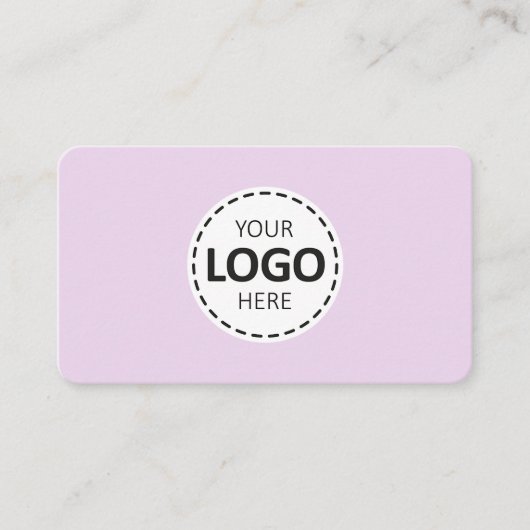 Logo Upload Modern Simple Appointment Lavender Visitenkarte (Vorderseite)