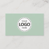 Logo Upload Modern Simple Appointment Olive Green Visitenkarte (Vorderseite)