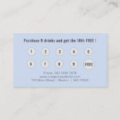 Logo Upload Modern Simple Baby Blue Loyalty Visitenkarte (Rückseite)