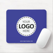 Logo-Upload Modern Simple Blue Mousepad (Mit Mouse)