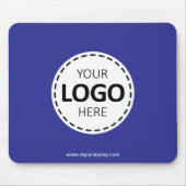 Logo-Upload Modern Simple Blue Mousepad (Vorne)