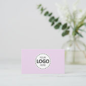 Logo-Upload Modern Simple Lavender Loyalty Visitenkarte (Stehend Vorderseite)