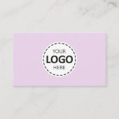 Logo-Upload Modern Simple Lavender Loyalty Visitenkarte (Vorderseite)