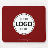Logo-Upload Modern Simple Red Mousepad (Vorne)