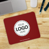 Logo-Upload Modern Simple Red Mousepad