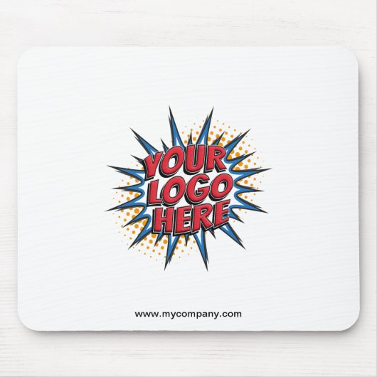 Logo-Upload Modern Simple White Mousepad (Vorne)