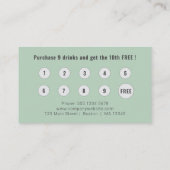 Logo-Upload Moderne einfache Olive Green Loyalität Visitenkarte (Rückseite)