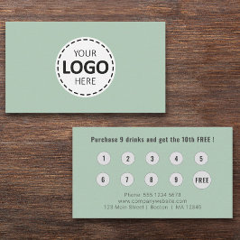 Logo-Upload Moderne einfache Olive Green Loyalität Visitenkarte