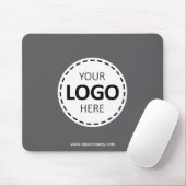 Logo-Upload Modernes, einfaches Grau Mousepad (Mit Mouse)