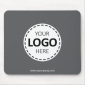 Logo-Upload Modernes, einfaches Grau Mousepad (Vorne)