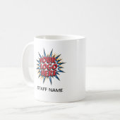 Logo-Upload, Name des Personals, Firmenmarke Kaffeetasse (Vorderseite Links)