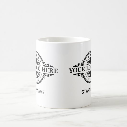 Logo-Upload, Personalname, Beruflicher Geschäftsbe Kaffeetasse (Mittel)