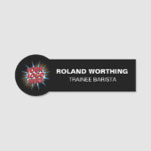 Logo-Upload - Schwarz - Modernes Personal Namensschild (Vorderseite)