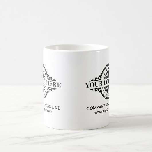 Logo-Upload, Webadresse, Beruflicher Geschäftsbetr Kaffeetasse (Mittel)