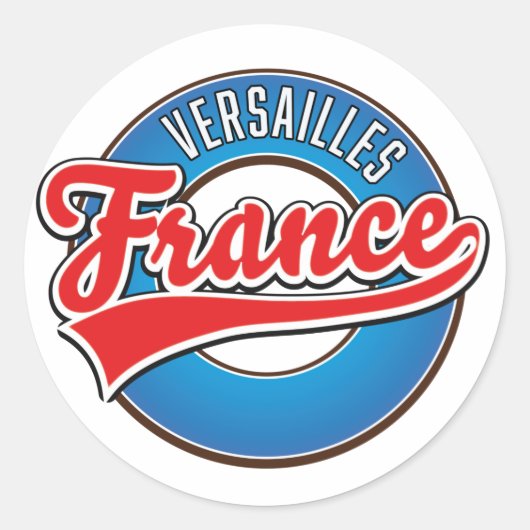 Logo Versailles Frankreich Button Runder Aufkleber (Vorderseite)