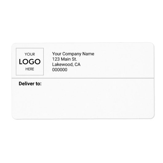 Logo-Versand - Berufliches Label (Vorne)